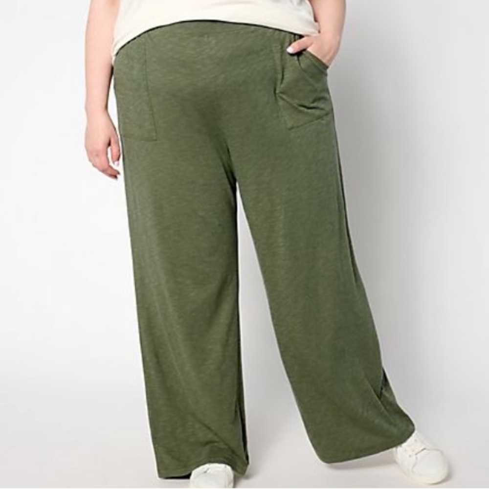 Denim & Co Slub Knit Pant